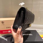 Chanel Medium Classic Handbag Grained And Gold Tone Metal Black 26Cm A01113 Y01864 C3906 - Image 6