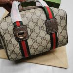Gucci Mini Gg Duffle Bag Beige And Dark Brown 20cm 859975 Fachl 8844 - Image 3
