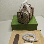 Gucci Mini Gg Duffle Bag Beige And Dark Brown 20cm 859975 Fachl 8844 - Image 5