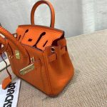 Hermes Birkin Mini Gold Hardware Epsom Orange 20Cm - Image 9