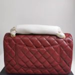 Chanel Medium Classic Double Flap Burgundy Gold Hardware 25Cm - Image 5