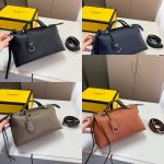 Fendi By The Way Medium Leather Boston Bag Black 20Cm 8BL1461D5F0GXN - Image 7