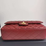 Chanel Medium Classic Double Flap Burgundy Gold Hardware 25Cm - Image 6