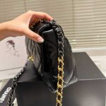 Chanel 19 Flap Bag Shiny Gold And Silver Tone Black 30Cm - Image 4