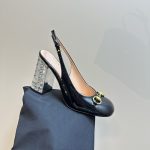 Gucci Women's Horsebit Pump With Crystals Black ‎795984 Bnc00 1000 - Image 4