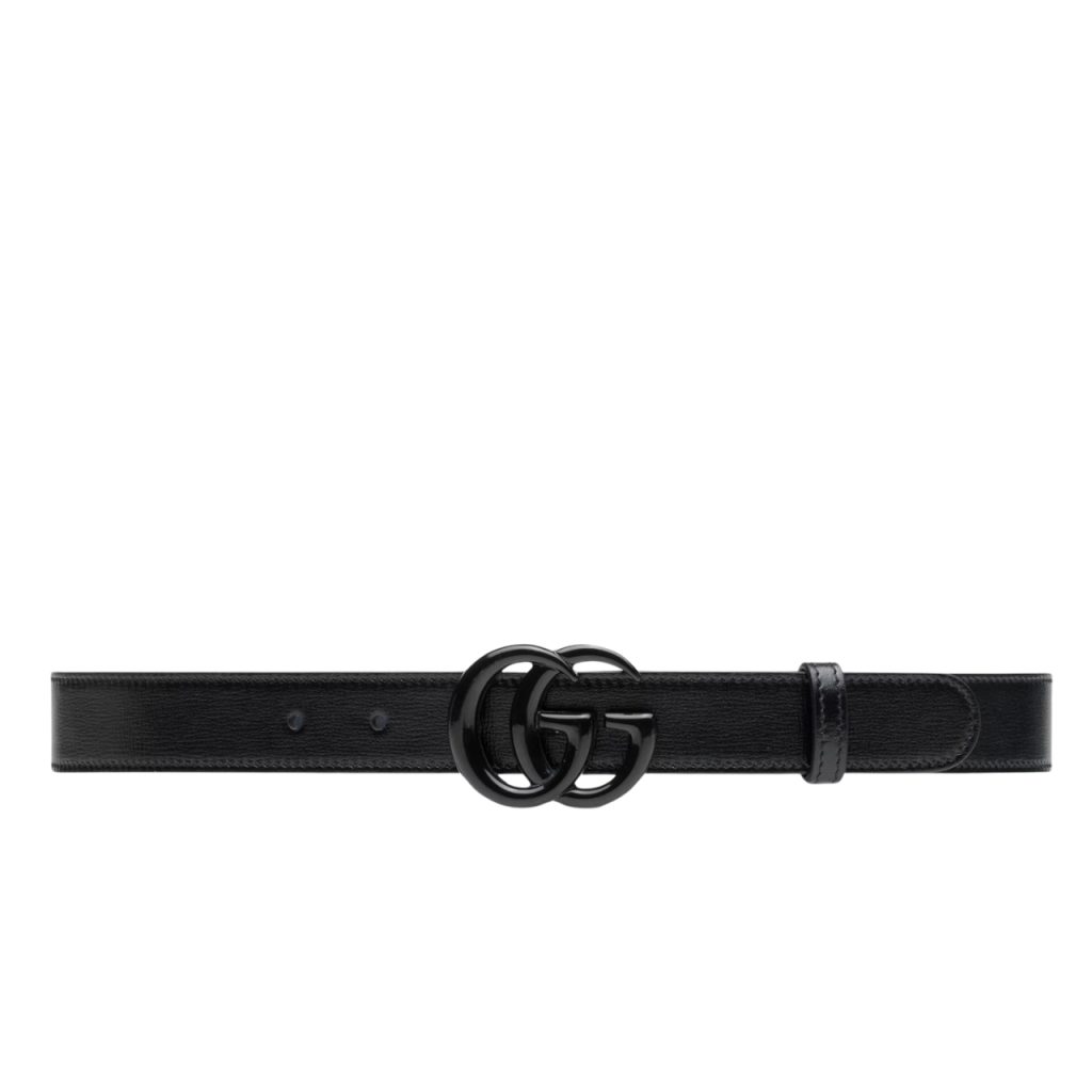 Gucci Gg Marmont Thin Belt Black Leather 414516 18Yxv 1000 - Image 2