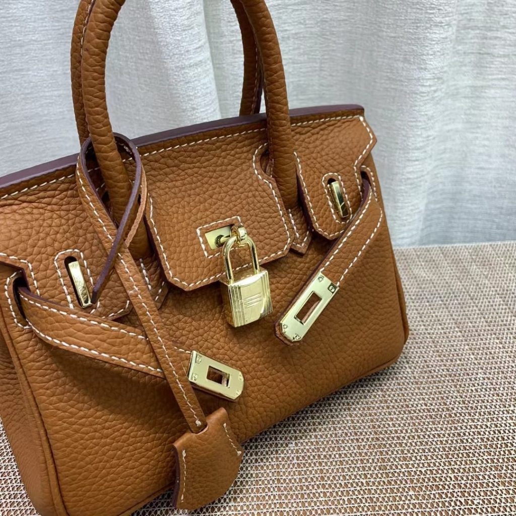 HERMES BIRKIN MINI GOLD HARDWARE EPSOM BROWN 20CM - Image 4