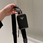 Prada Triangle Leather Mini Bag Black 27Cm 1Bh190 2Bya F0002 V Bro - Image 6