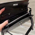 Hermes Kelly Classique To Go Wallet Black Silver Hardware 19Cm H080253Ck89 - Image 5