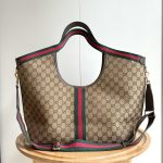 Gucci Giglio Large Tote Bag Beige And Dark Brown GG Canvas 60Cm 853971 FAFFP 2547 - Image 5