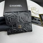 Chanel Small Floral Wallet Black 11.5Cm - Image 3