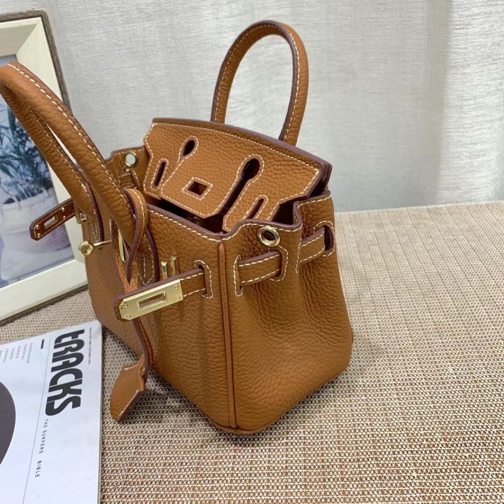 HERMES BIRKIN MINI GOLD HARDWARE EPSOM BROWN 20CM - Image 9
