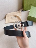Gucci Mamon Gg Silver Logo Belt 4Cm - Image 7