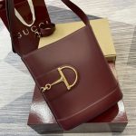 Gucci 73 Small Bucket Bag Rosso Ancora Red Smooth Leather 20Cm 833665 AAEC2 6207 - Image 8