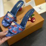Louis Vuitton X Takashi Murakami Lily Mule Denim Blue 1Ahltf - Image 8
