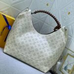 Louis Vuitton Carmel Hobo Mahina Leather White And Brown 40Cm - Image 5