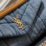 Saint Laurent Puffer Medium In Suede And Denim 28Cm 5774752Pt674575 - Image 5