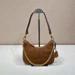 Prada Re Edition Mini Suede Bag Dark Brown 28Cm 1Bc204 2C4S F0324 V Qoo - Image 3