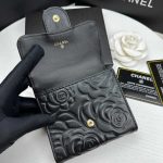 Chanel Small Floral Wallet Black 11.5Cm - Image 6