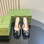 Gucci Women's Horsebit Pump With Crystals Black ‎795984 Bnc00 1000 - Image 3