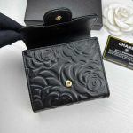 Chanel Small Floral Wallet Black 11.5Cm - Image 5