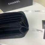 Chanel Boy Long Zipped Wallet Silver Hardware Black 19Cm - Image 8