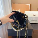 Chanel 22 Mini Handbag Shiny Crystal Pearls Gold Tone Metal Black 22Cm As3980 B10672 94305 - Image 4