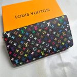 Louis Vuitton X Takashi Murakami Zippy Wallet Black Multicolored 19cm - Image 4