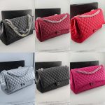 Chanel Xxl Airline Classic Travel Flap Bag Caviar Leather Black Gold Hardware 46Cm - Image 7