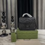 Gucci Gg Marmont Small Top Handle Bag Black 21Cm 702563 Dtdfv 1000 - Image 3