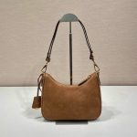 Prada Re Edition Mini Suede Bag Dark Brown 28Cm 1Bc204 2C4S F0324 V Qoo - Image 4
