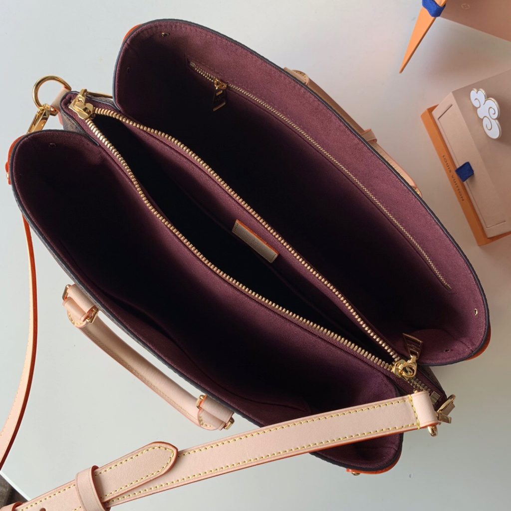 Louis Vuitton Soufflot MM Monogram Canvas Handle Bag Pink 36cm M44816 - Image 8