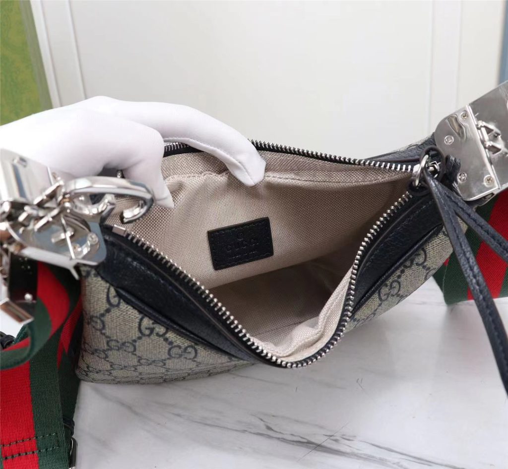 Gucci Attache Small Shoulder Bag Beige And Blue 23Cm 699409 96Grn 4082 - Image 4