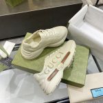 Gucci Women Rhyton Gucci Logo Leather Sneaker Beige 538892 Drw00 9522 - Image 10