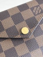 Louis Vuitton Victorine Wallet Damier Canvas Red 12Cm N41659 - Image 6