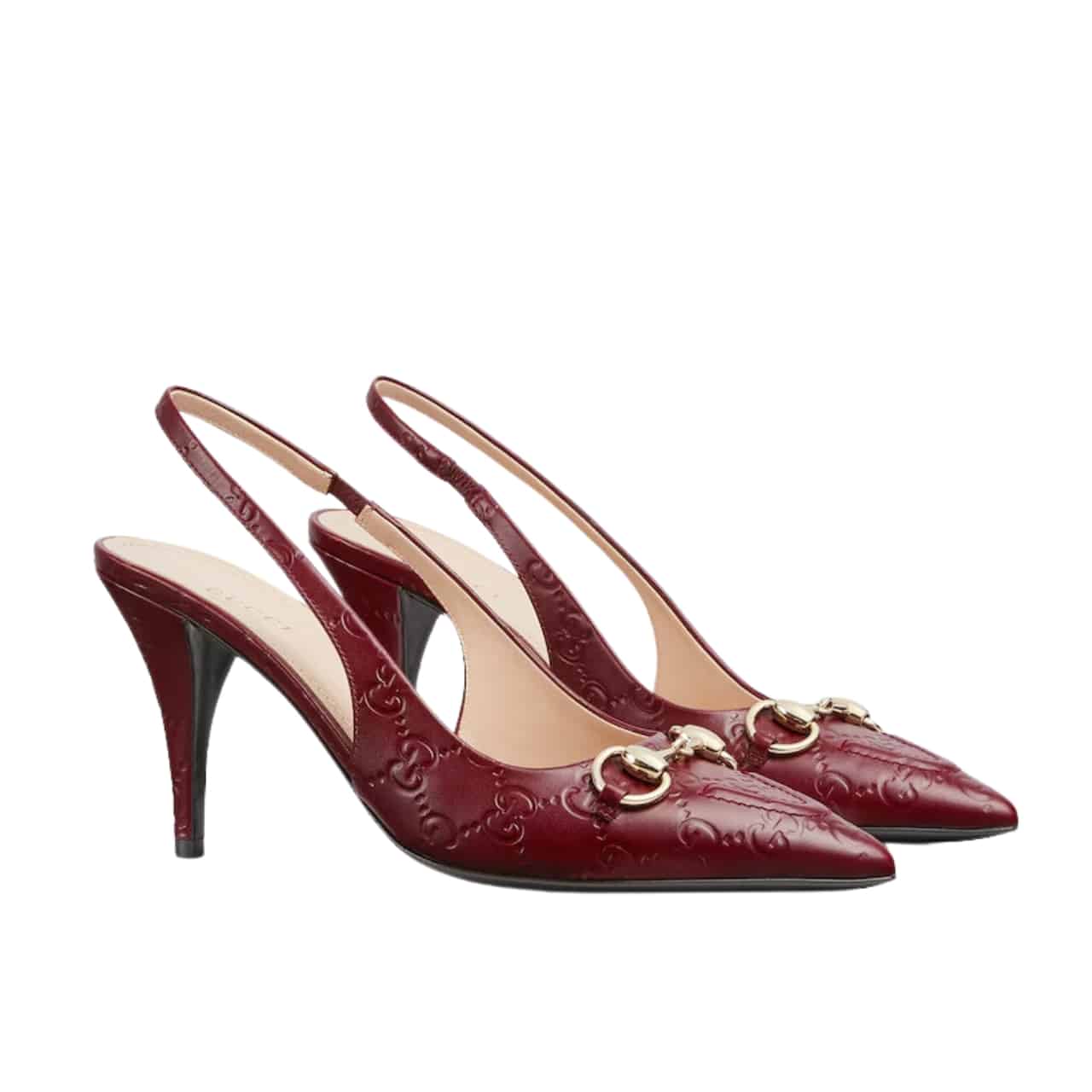 6-1-5.jpg Gucci Women's Horsebit Pump Gg Leather Rosso Ancora Red 792065 Aaegj 6207 - Image 1
