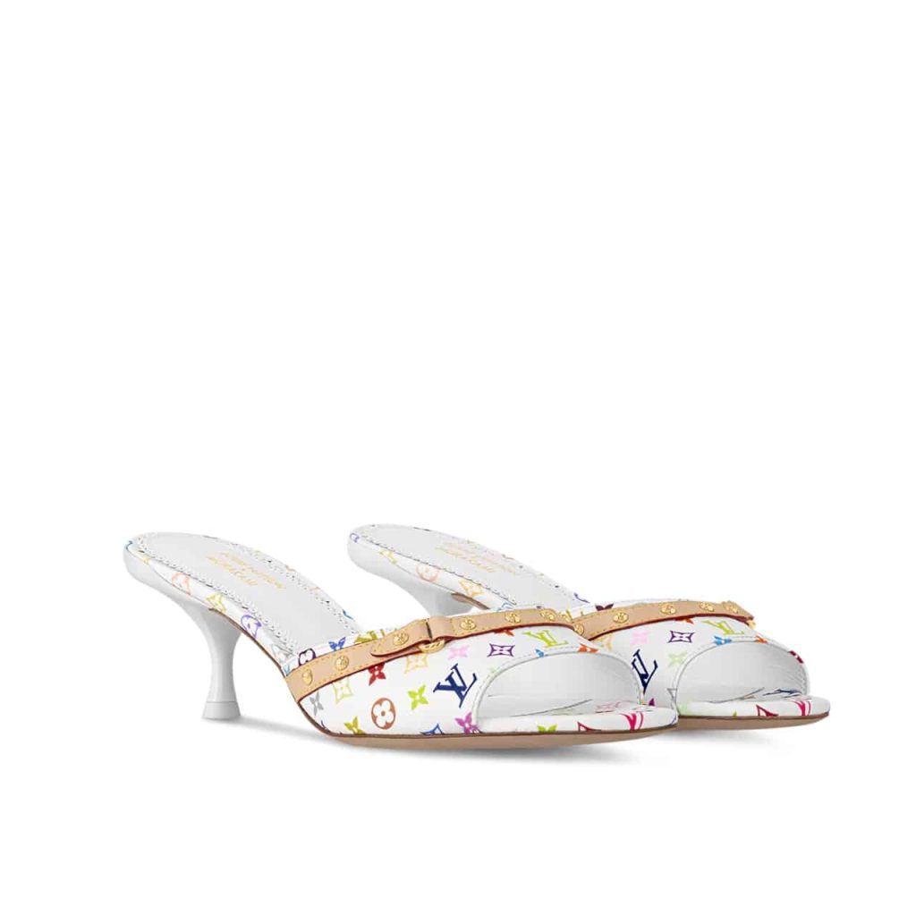 Louis Vuitton X Takashi Murakami 6am Mule White 1agwua - Image 2