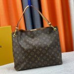 Louis Vuitton Graceful MM Monogram Canvas Hobo Bag Brown 41cm M43704 - Image 4