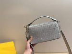 Fendi Baguette Silver Crystal Trim 25Cm - Image 8