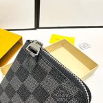 Louis Vuitton Zippy Wallet Damier Canvas Black 20Cm N00056 - Image 4