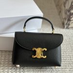 Celine Medium Nino Bag In Supple Calfskin Black 20Cm 117523Fxk 38No - Image 8