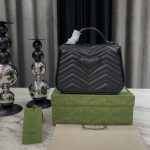 Gucci Gg Marmont Small Top Handle Bag Black 21Cm 702563 Dtdfv 1000 - Image 4