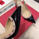 Valentino Garavani Rockstud Patent Leather Strap Pump Black - Image 5