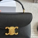 Celine Medium Nino Bag In Supple Calfskin Black 20Cm 117523Fxk 38No - Image 7