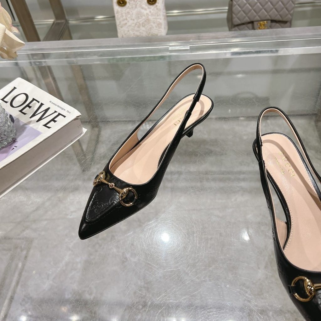 Gucci Horsebit Slingback Pump Black 782407 AAEGJ 1000 - Image 5
