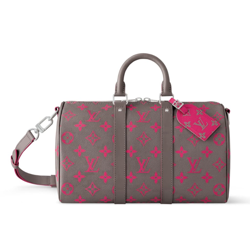 Louis Vuitton Keepall Bandoulière 35 Gray And Pink 34Cm M15023 - Image 2