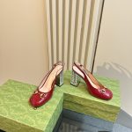 Gucci Women's Horsebit Pump With Crystals Red - Image 10