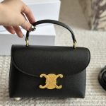 Celine Medium Nino Bag In Supple Calfskin Black 20Cm 117523Fxk 38No - Image 3