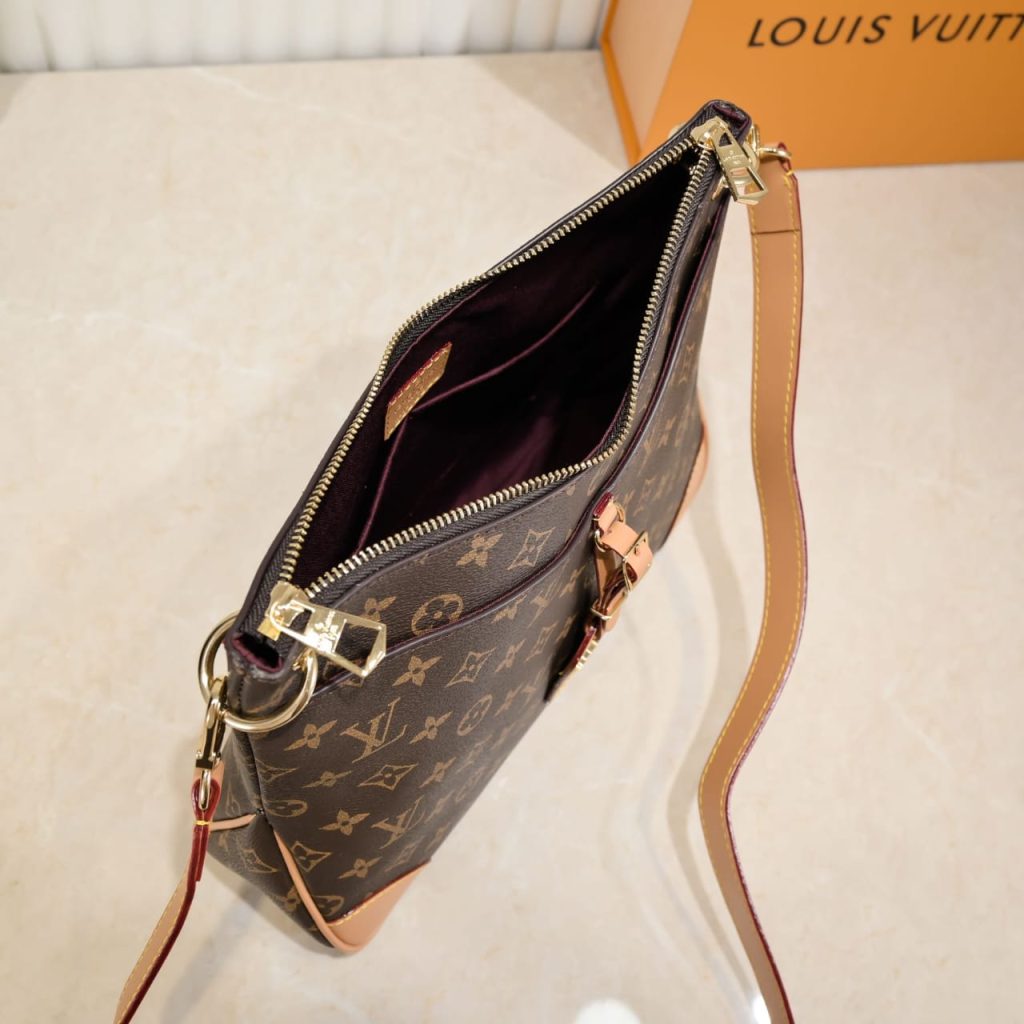 Louis Vuitton Odéon MM Monogram Canvas Shoulder Bag Brown 31 cm M45355 - Image 9