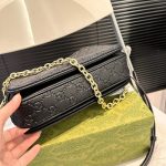 Gucci Gg Emblem Small Shoulder Bag Black Leather 23Cm - Image 9